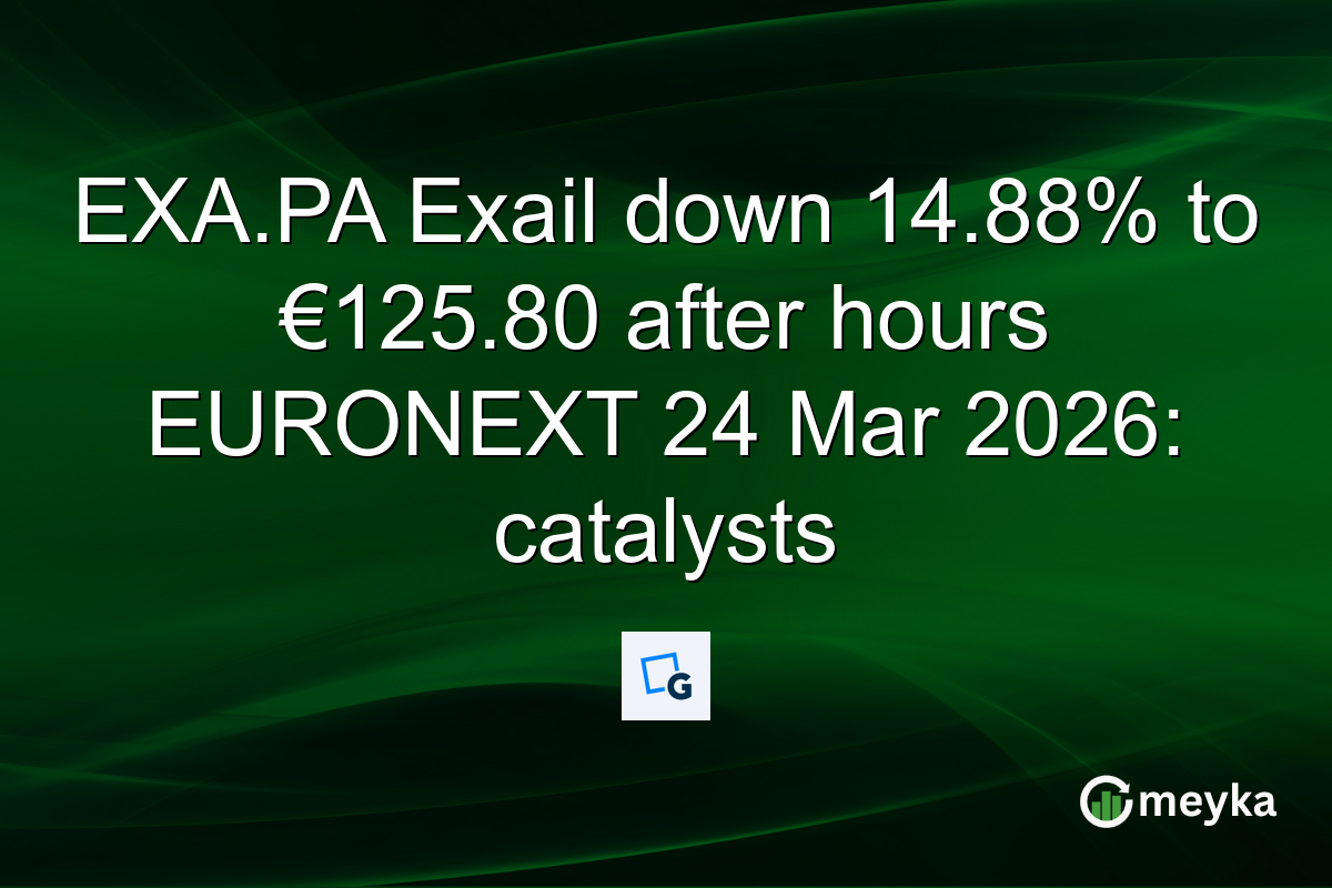 EXA.PA Exail down 14.88% to €125.80 after hours EURONEXT 24 Mar 2026: catalysts