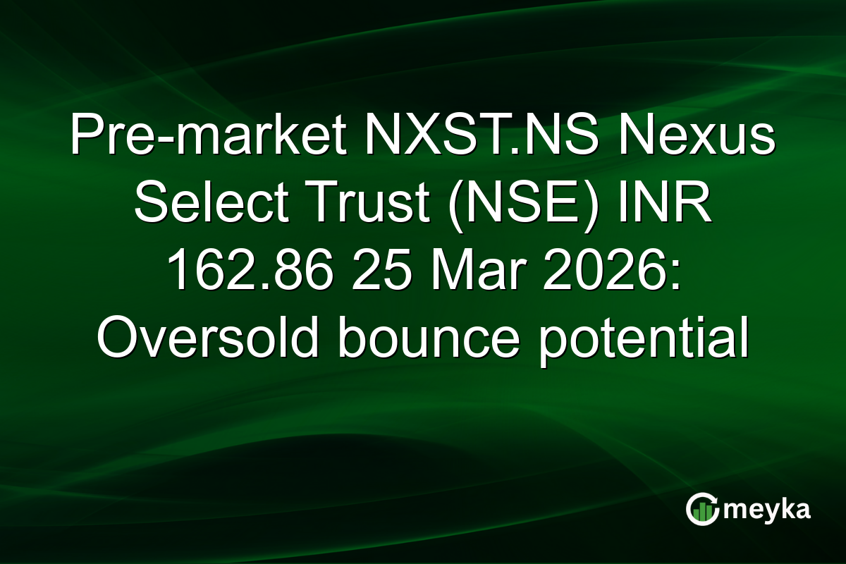 Pre-market NXST.NS Nexus Select Trust (NSE) INR 162.86 25 Mar 2026: Oversold bounce potential