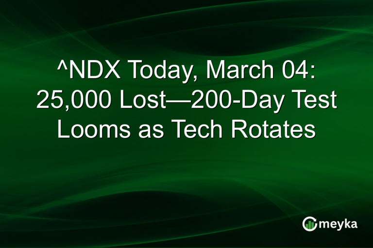 ^NDX Today, March 04: 25,000 Lost—200-Day Test Looms as Tech Rotates