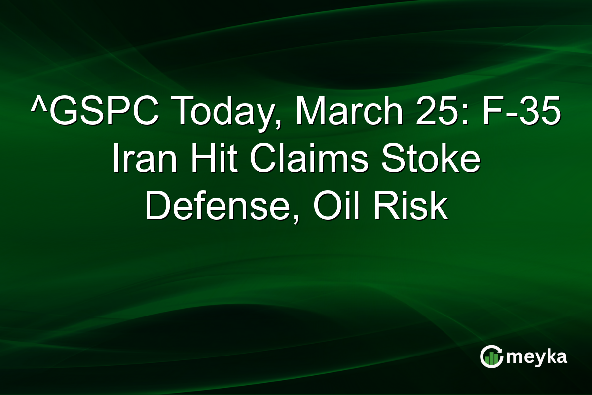 ^GSPC Today, March 25: F-35 Iran Hit Claims Stoke Defense, Oil Risk