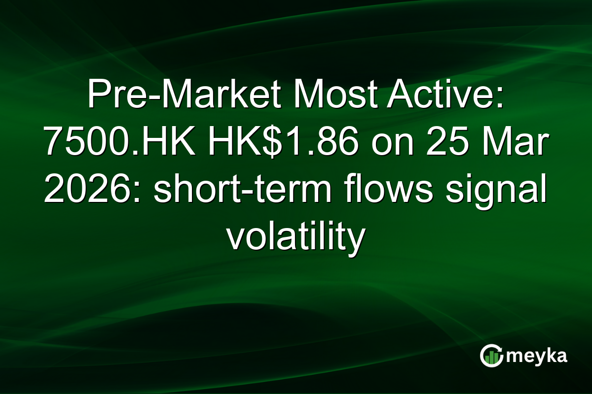 Pre-Market Most Active: 7500.HK HK$1.86 on 25 Mar 2026: short-term flows signal volatility