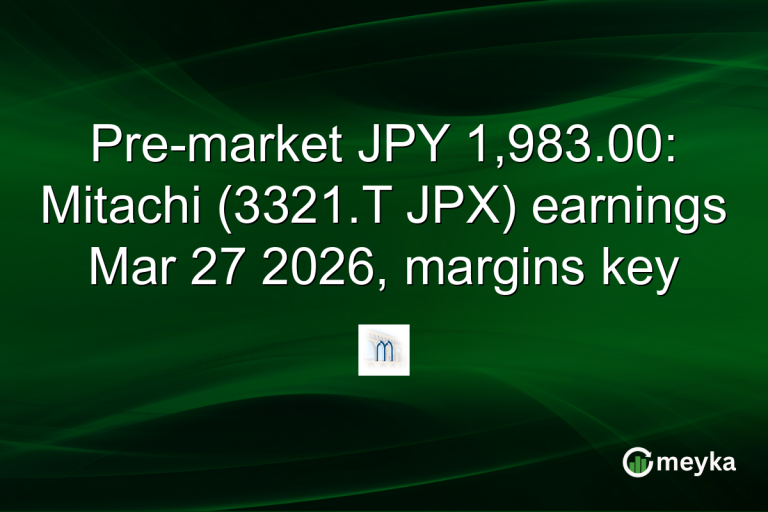 Pre-market JPY 1,983.00: Mitachi (3321.T JPX) earnings Mar 27 2026, margins key