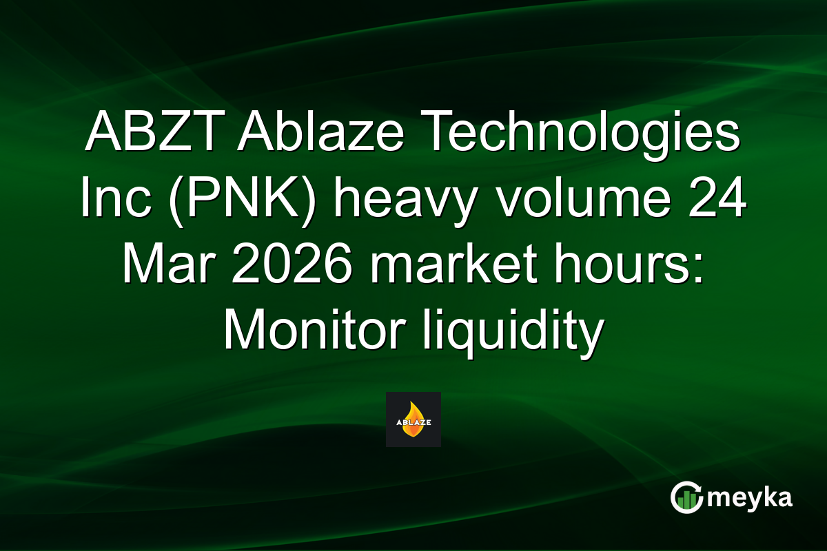 ABZT Ablaze Technologies Inc (PNK) heavy volume 24 Mar 2026 market hours: Monitor liquidity