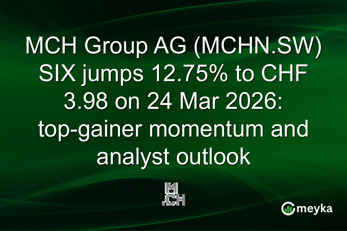 MCH Group AG (MCHN.SW) SIX jumps 12.75% to CHF 3.98 on 24 Mar 2026: top-gainer momentum and analyst outlook