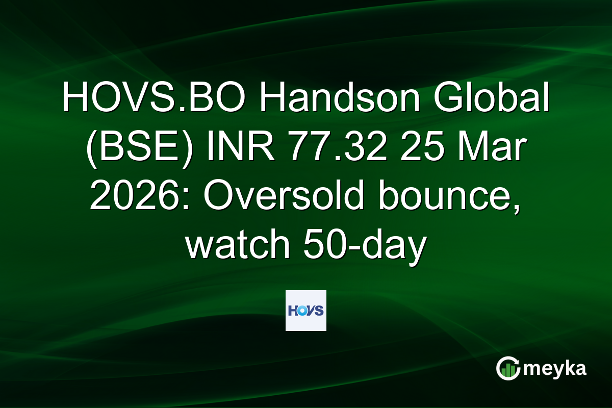 HOVS.BO Handson Global (BSE) INR 77.32 25 Mar 2026: Oversold bounce, watch 50-day