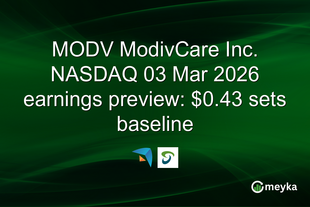 MODV ModivCare Inc. NASDAQ 03 Mar 2026 earnings preview: $0.43 sets baseline
