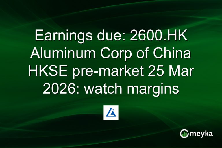 Earnings due: 2600.HK Aluminum Corp of China HKSE pre-market 25 Mar 2026: watch margins