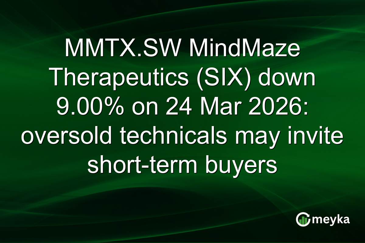 MMTX.SW MindMaze Therapeutics (SIX) down 9.00% on 24 Mar 2026: oversold technicals may invite short-term buyers