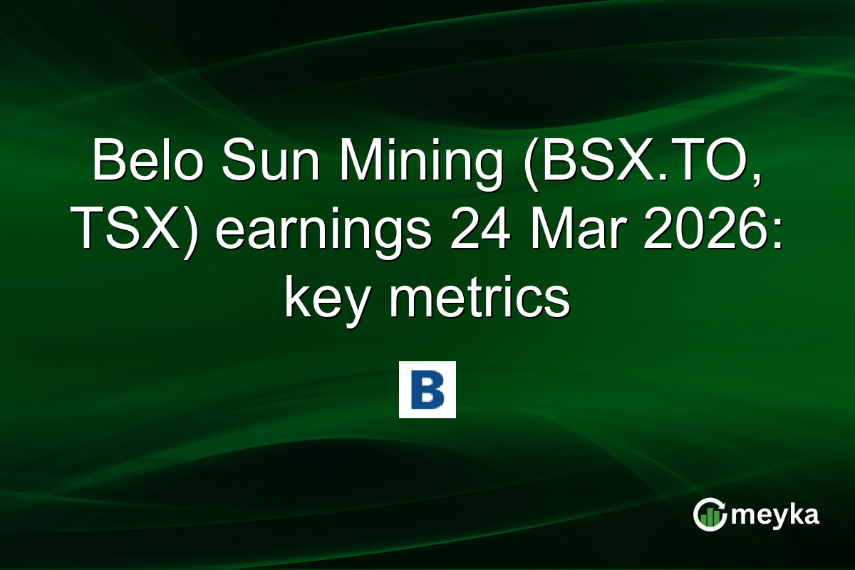 Belo Sun Mining (BSX.TO, TSX) earnings 24 Mar 2026: key metrics