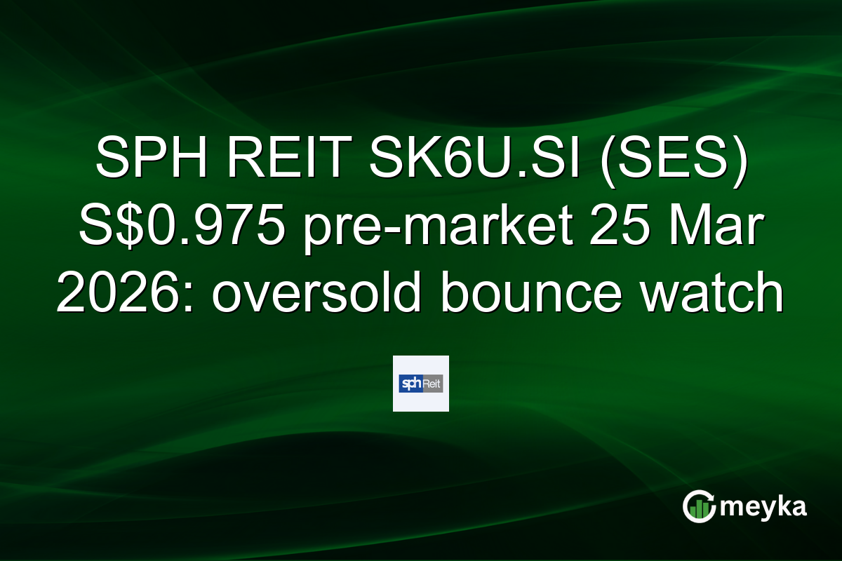 SPH REIT SK6U.SI (SES) S$0.975 pre-market 25 Mar 2026: oversold bounce watch
