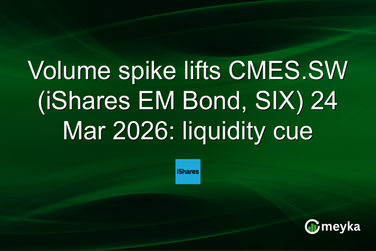 Volume spike lifts CMES.SW (iShares EM Bond, SIX) 24 Mar 2026: liquidity cue