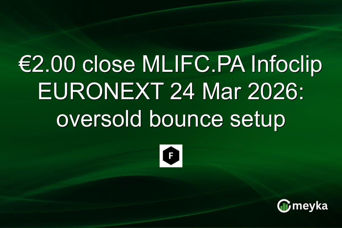 €2.00 close MLIFC.PA Infoclip EURONEXT 24 Mar 2026: oversold bounce setup