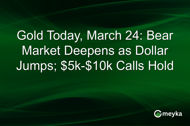Gold Today, March 24: Bear Market Deepens as Dollar Jumps; $5k-$10k Calls Hold