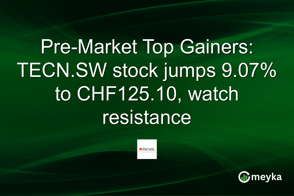Pre-Market Top Gainers: TECN.SW stock jumps 9.07% to CHF125.10, watch resistance