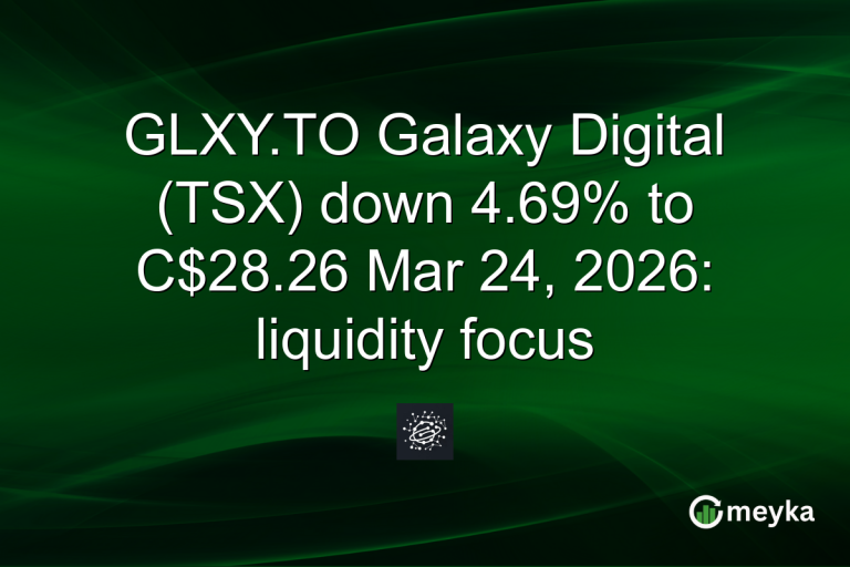 GLXY.TO Galaxy Digital (TSX) down 4.69% to C$28.26 Mar 24, 2026: liquidity focus