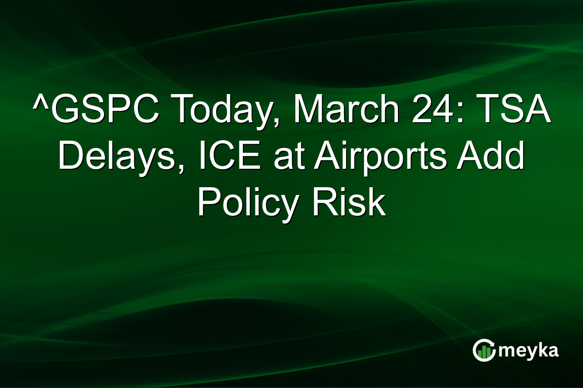 ^GSPC Today, March 24: TSA Delays, ICE at Airports Add Policy Risk