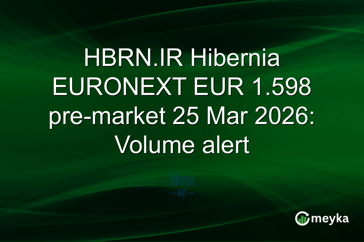 HBRN.IR Hibernia EURONEXT EUR 1.598 pre-market 25 Mar 2026: Volume alert