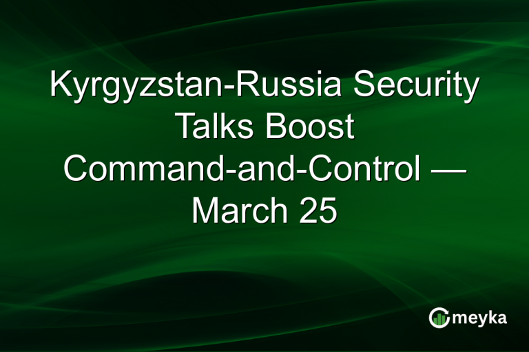 Kyrgyzstan-Russia Security Talks Boost Command-and-Control — March 25
