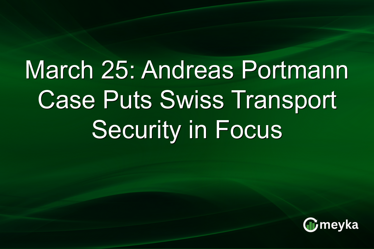 March 25: Andreas Portmann Case Puts Swiss Transport Security in Focus