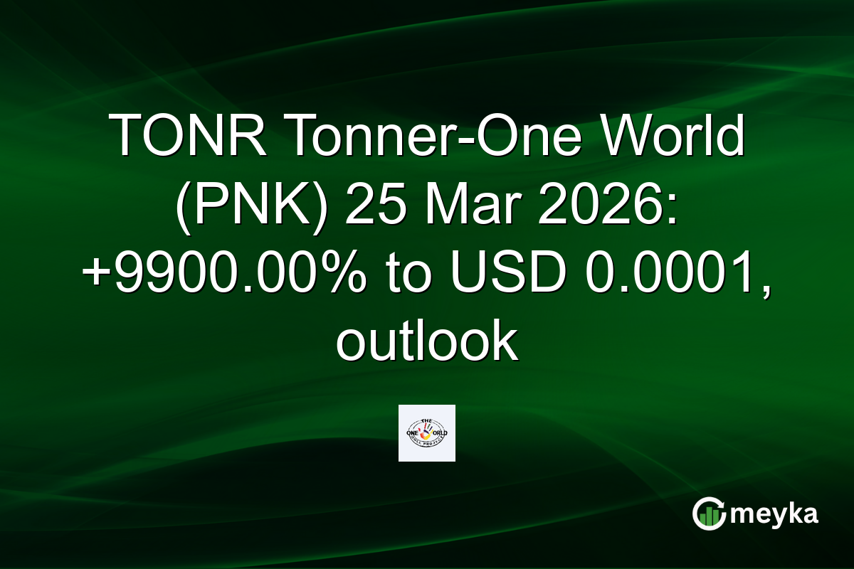 TONR Tonner-One World (PNK) 25 Mar 2026: +9900.00% to USD 0.0001, outlook