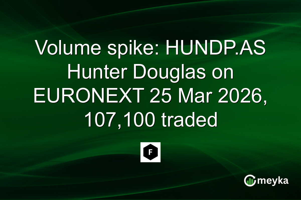 Volume spike: HUNDP.AS Hunter Douglas on EURONEXT 25 Mar 2026, 107,100 traded