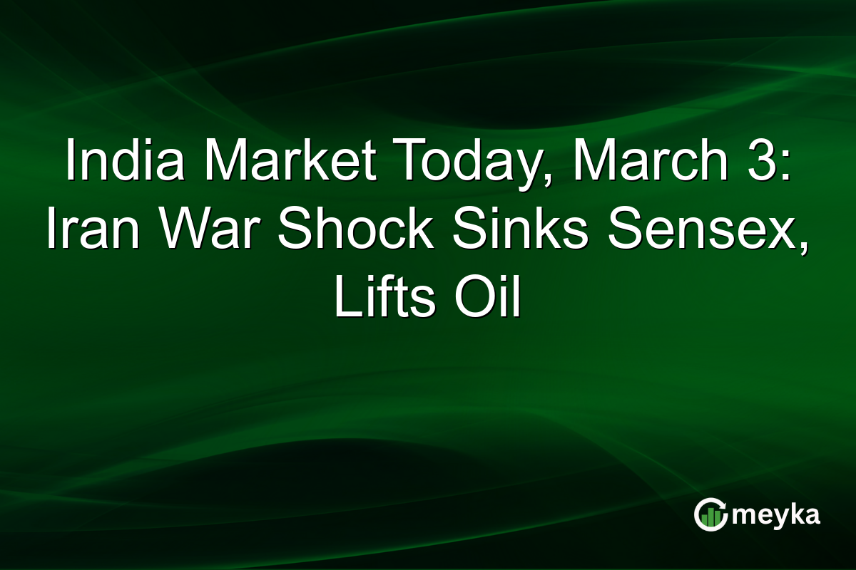 India Market Today, March 3: Iran War Shock Sinks Sensex, Lifts Oil