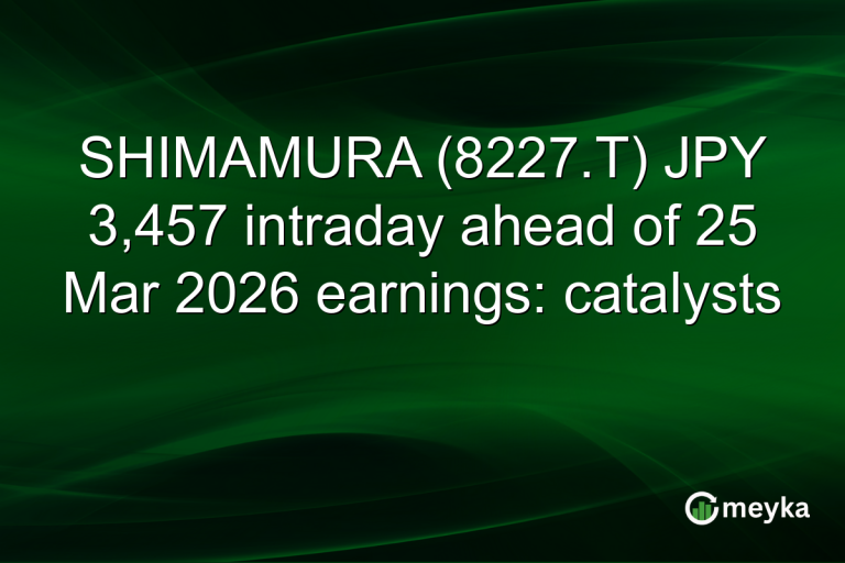 SHIMAMURA (8227.T) JPY 3,457 intraday ahead of 25 Mar 2026 earnings: catalysts