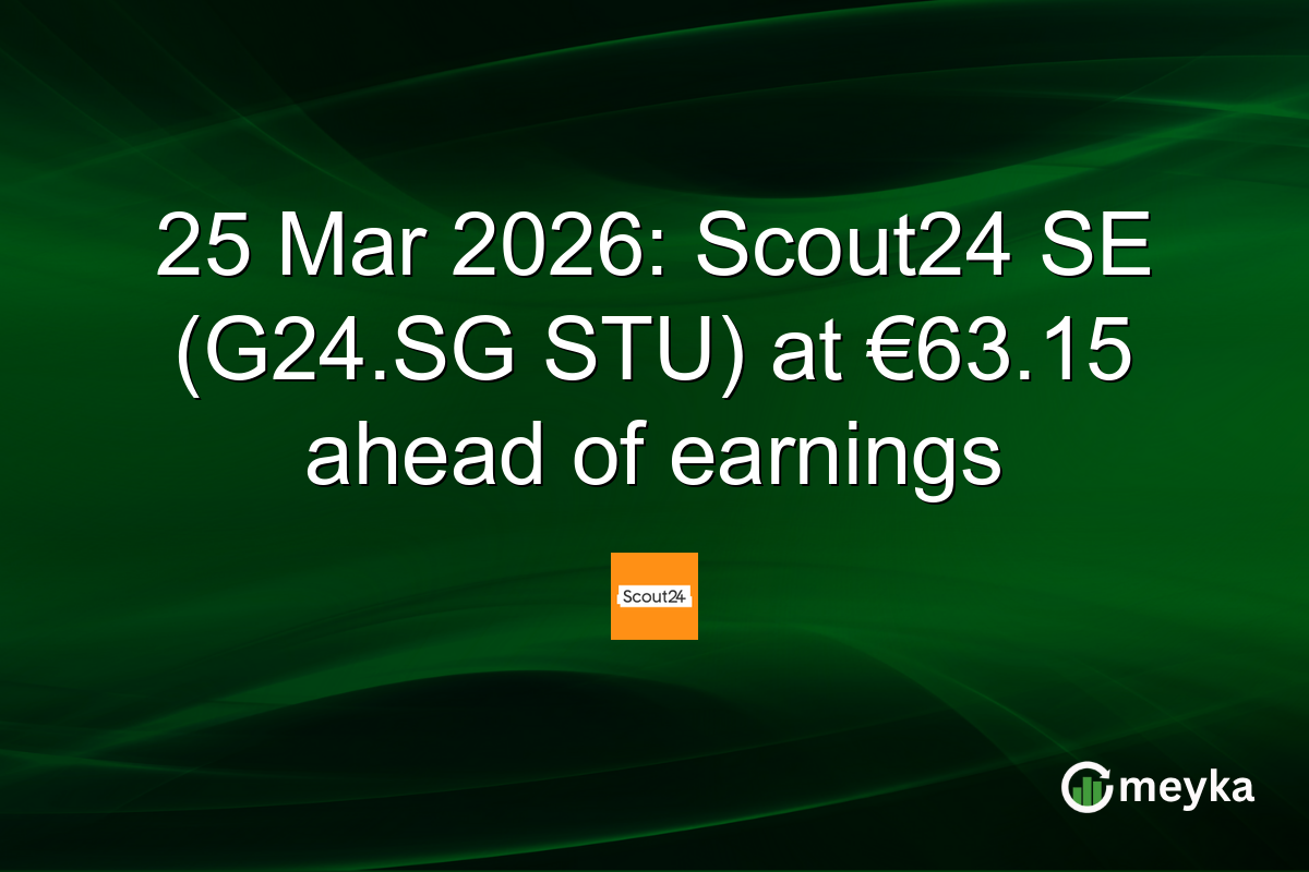 25 Mar 2026: Scout24 SE (G24.SG STU) at €63.15 ahead of earnings