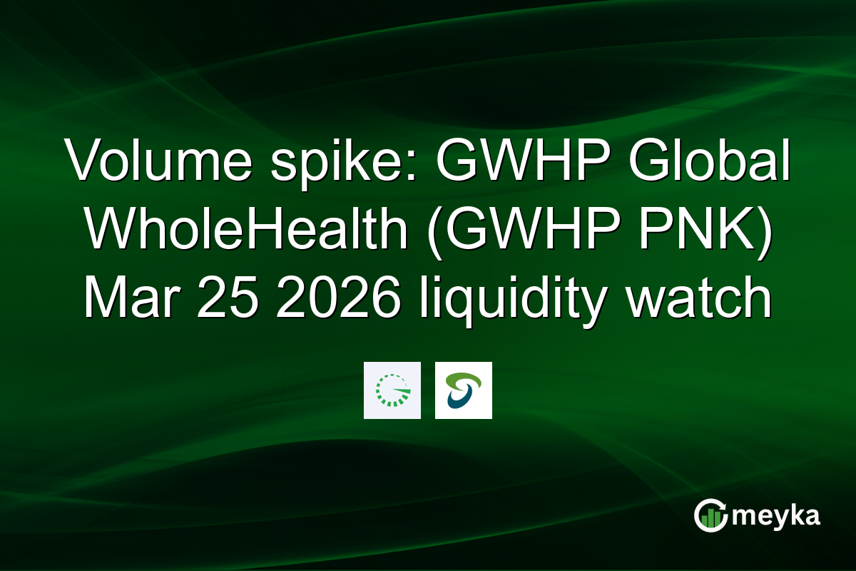 Volume spike: GWHP Global WholeHealth (GWHP PNK) Mar 25 2026 liquidity watch