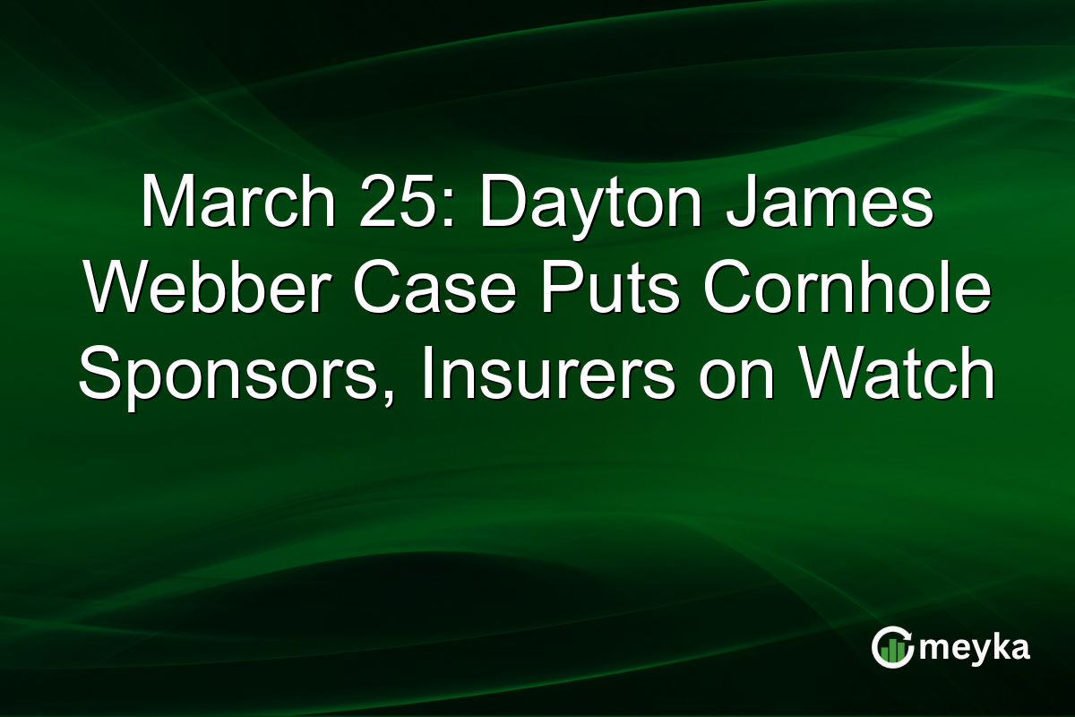 March 25: Dayton James Webber Case Puts Cornhole Sponsors, Insurers on Watch