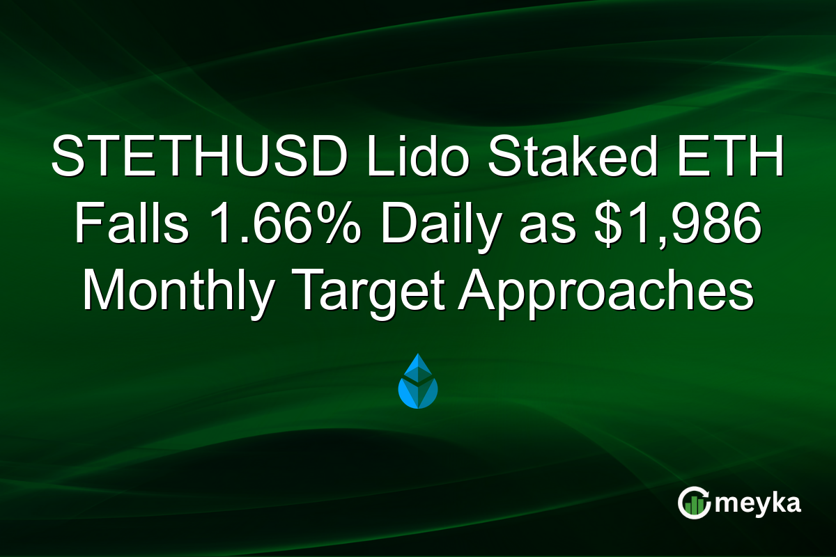 STETHUSD Lido Staked ETH Falls 1.66% Daily as $1,986 Monthly Target Approaches