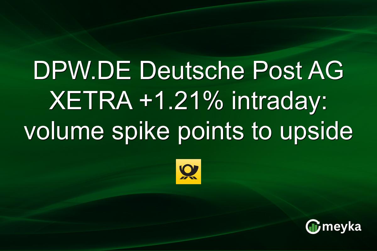 DPW.DE Deutsche Post AG XETRA +1.21% intraday: volume spike points to upside