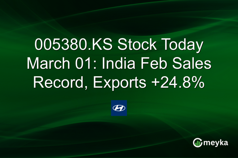 005380.KS Stock Today March 01: India Feb Sales Record, Exports +24.8%