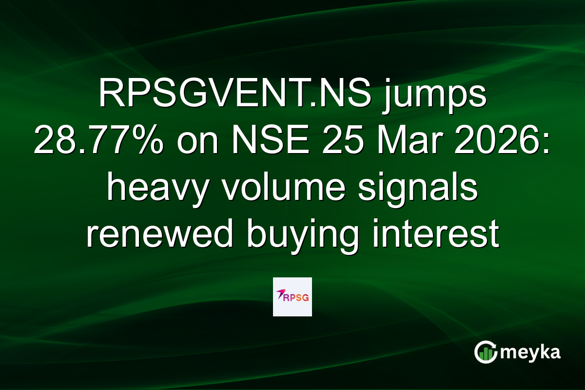 RPSGVENT.NS jumps 28.77% on NSE 25 Mar 2026: heavy volume signals renewed buying interest