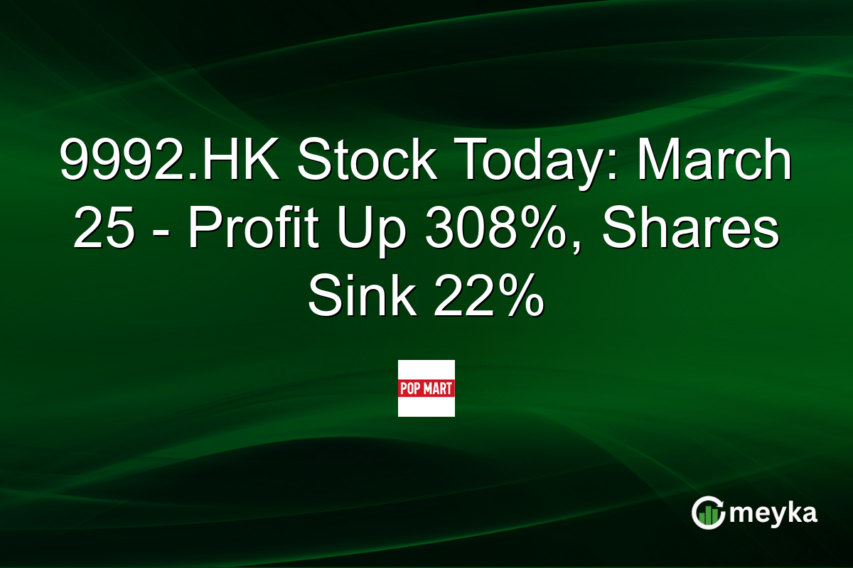 9992.HK Stock Today: March 25 – Profit Up 308%, Shares Sink 22%