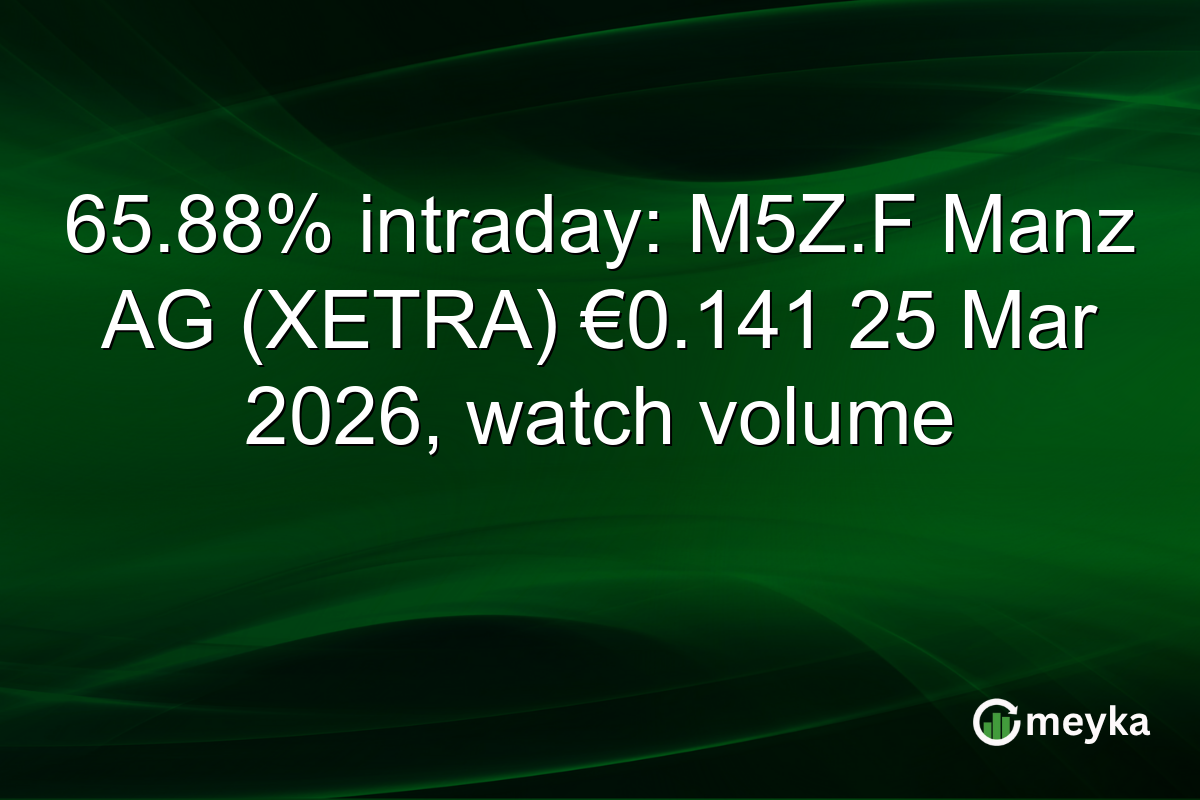 65.88% intraday: M5Z.F Manz AG (XETRA) €0.141 25 Mar 2026, watch volume
