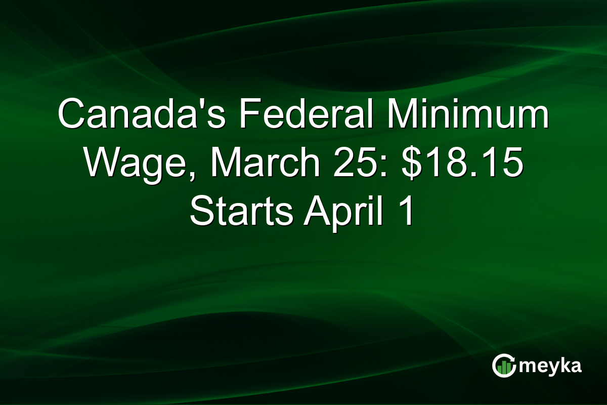 Canada’s Federal Minimum Wage, March 25: $18.15 Starts April 1