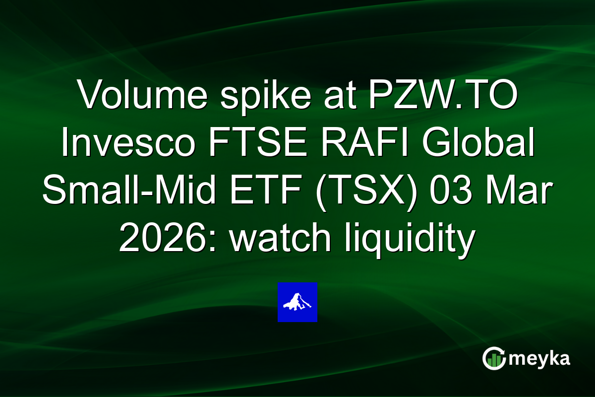 Volume spike at PZW.TO Invesco FTSE RAFI Global Small-Mid ETF (TSX) 03 Mar 2026: watch liquidity