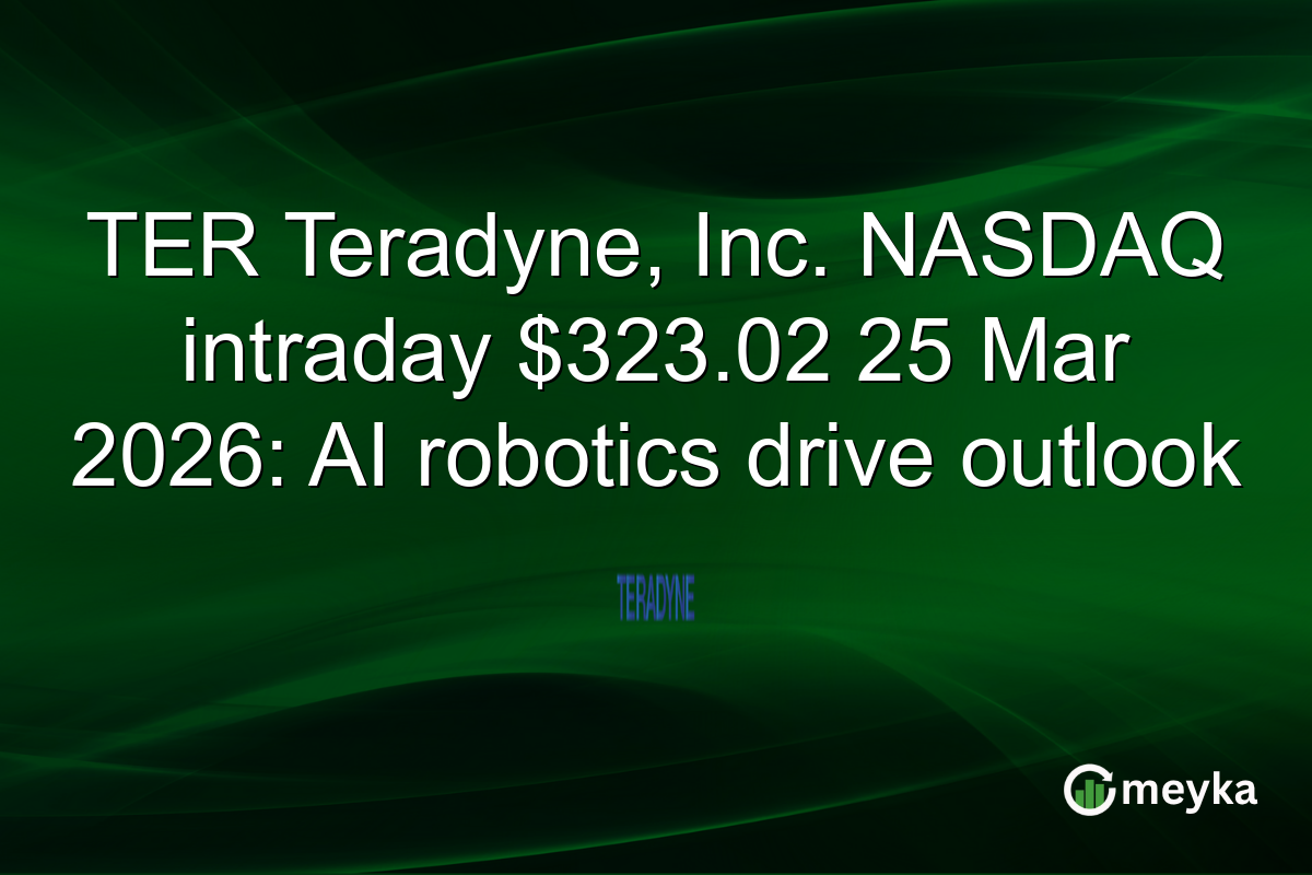TER Teradyne, Inc. NASDAQ intraday $323.02 25 Mar 2026: AI robotics drive outlook