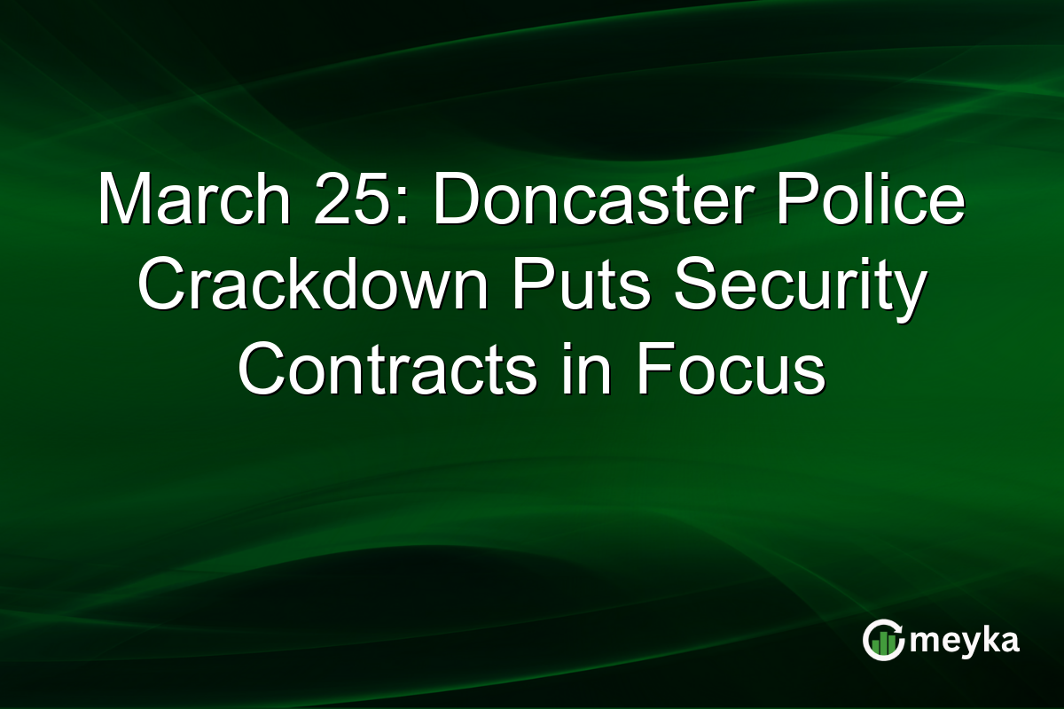 March 25: Doncaster Police Crackdown Puts Security Contracts in Focus