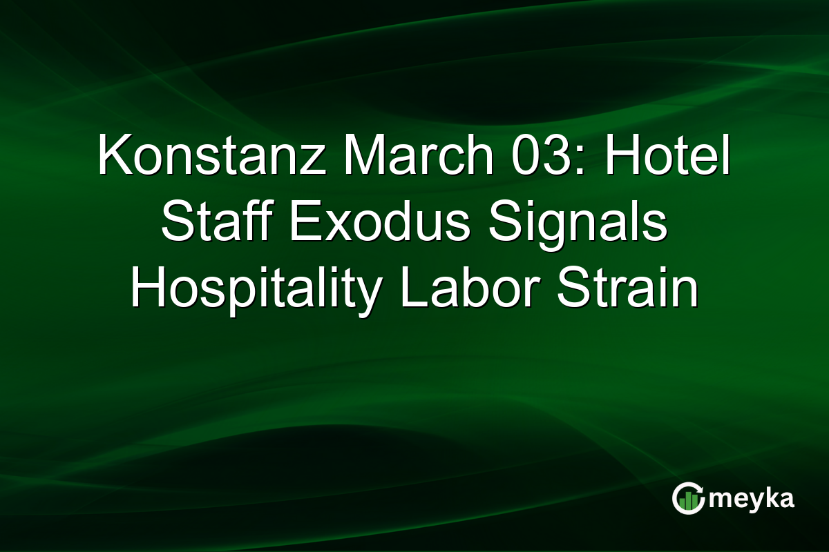 Konstanz March 03: Hotel Staff Exodus Signals Hospitality Labor Strain