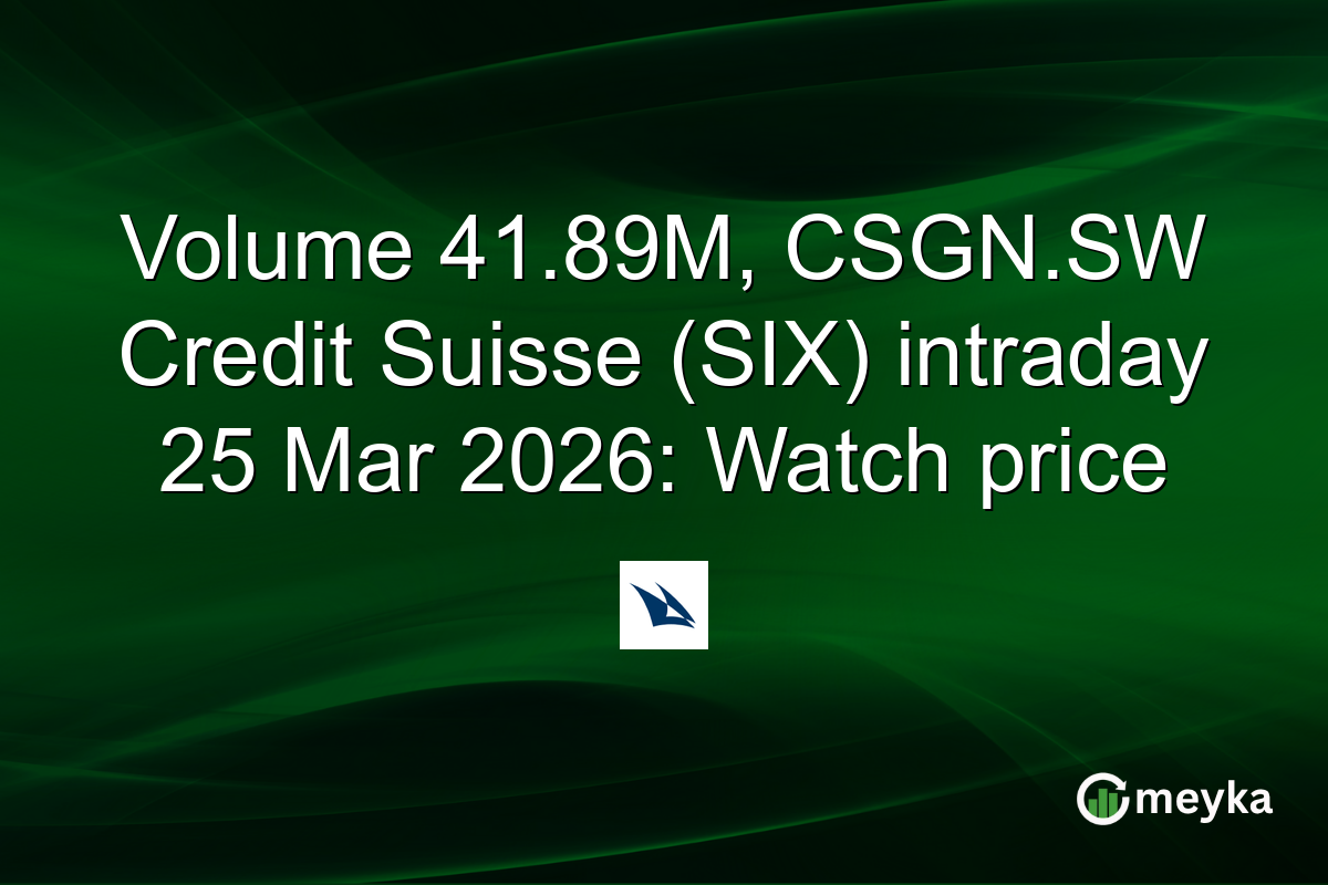 Volume 41.89M, CSGN.SW Credit Suisse (SIX) intraday 25 Mar 2026: Watch price