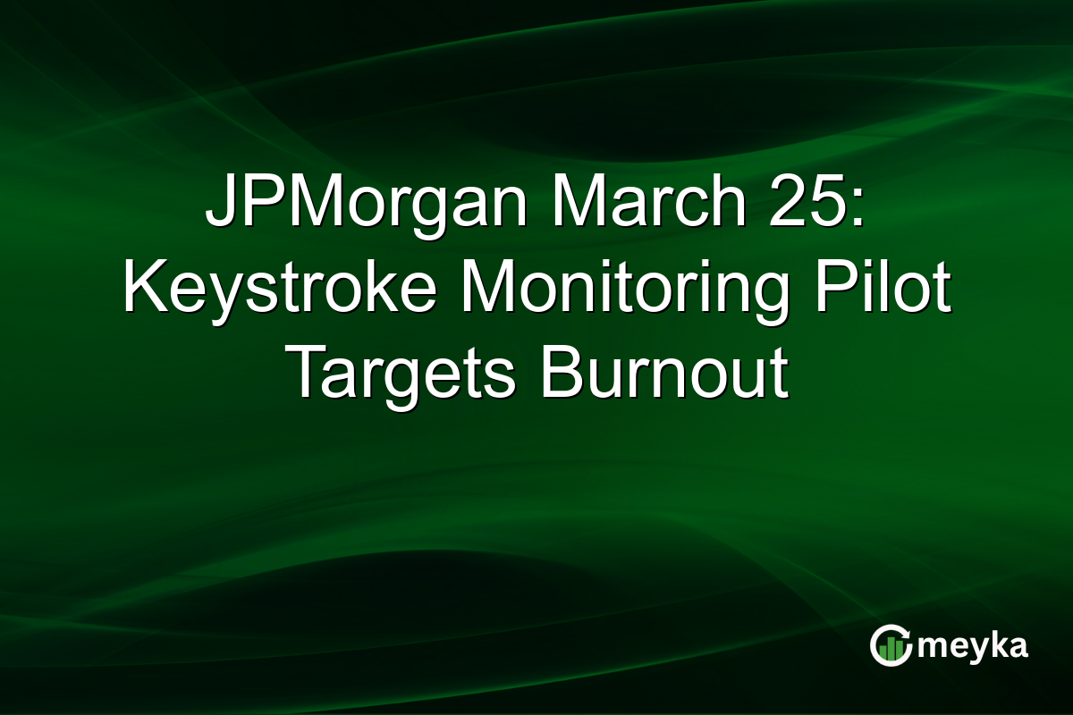 JPMorgan March 25: Keystroke Monitoring Pilot Targets Burnout