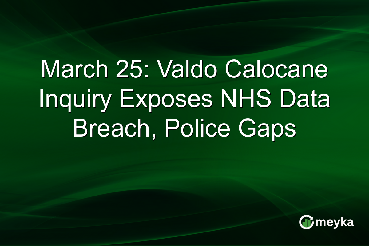 March 25: Valdo Calocane Inquiry Exposes NHS Data Breach, Police Gaps