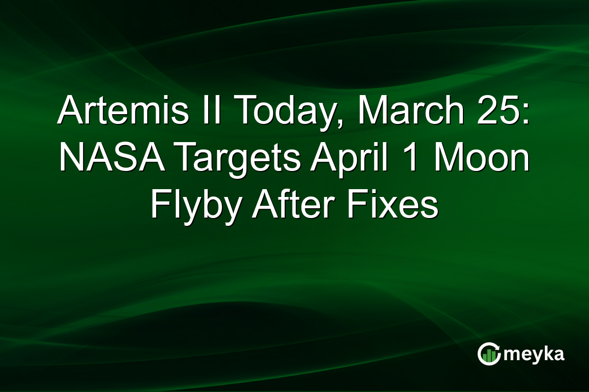 Artemis II Today, March 25: NASA Targets April 1 Moon Flyby After Fixes