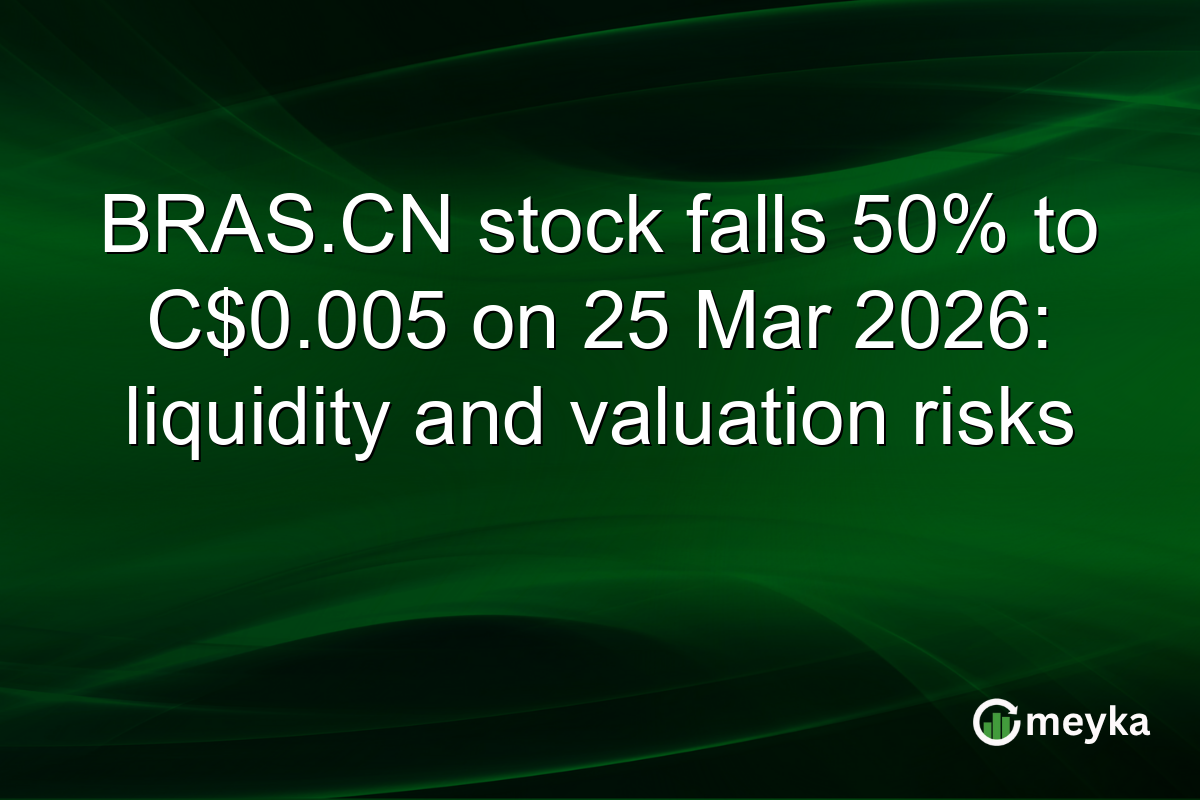 BRAS.CN stock falls 50% to C$0.005 on 25 Mar 2026: liquidity and valuation risks