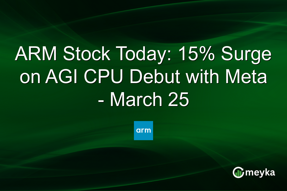 ARM Stock Today: 15% Surge on AGI CPU Debut with Meta – March 25