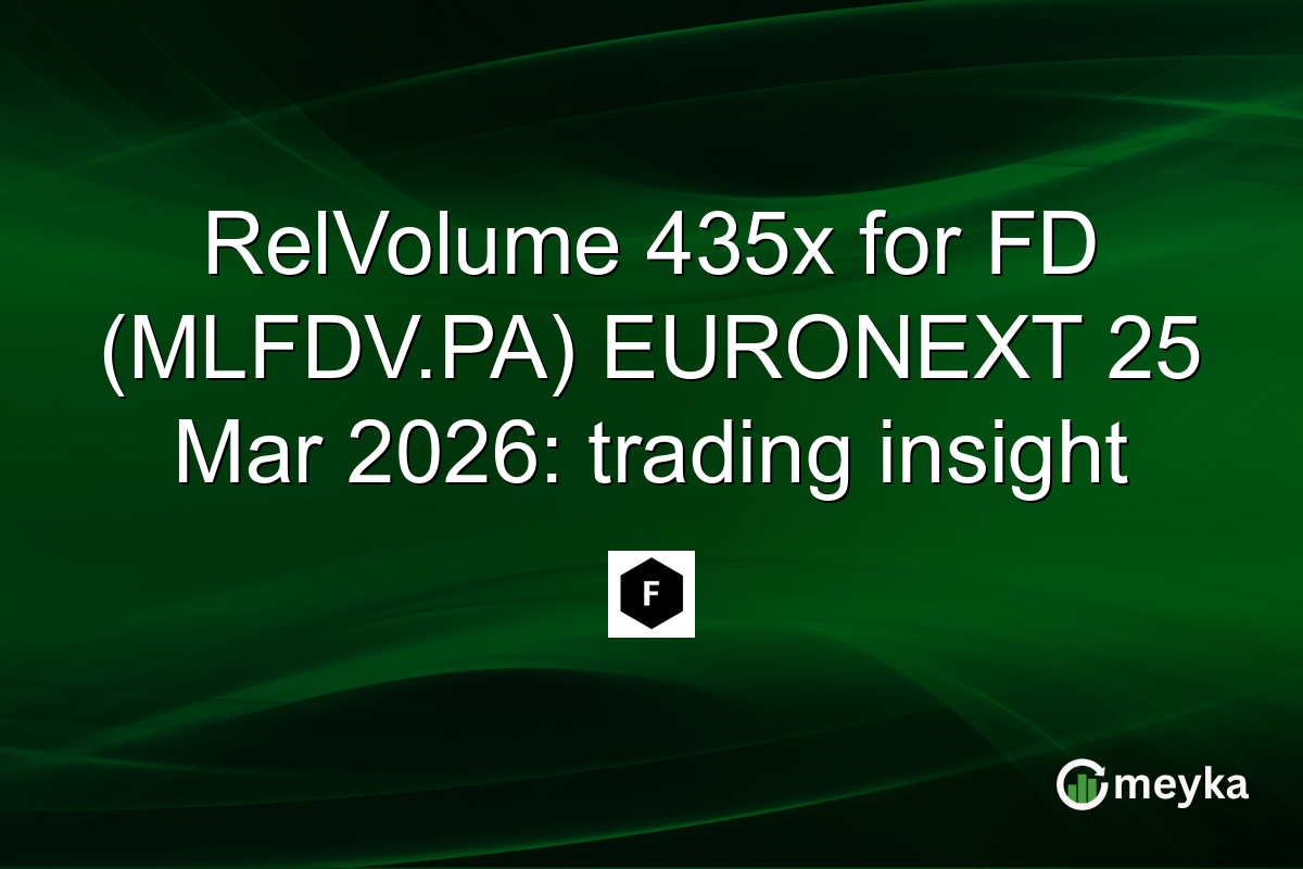RelVolume 435x for FD (MLFDV.PA) EURONEXT 25 Mar 2026: trading insight