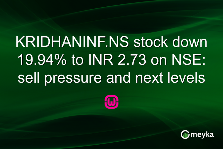 KRIDHANINF.NS stock down 19.94% to INR 2.73 on NSE: sell pressure and next levels