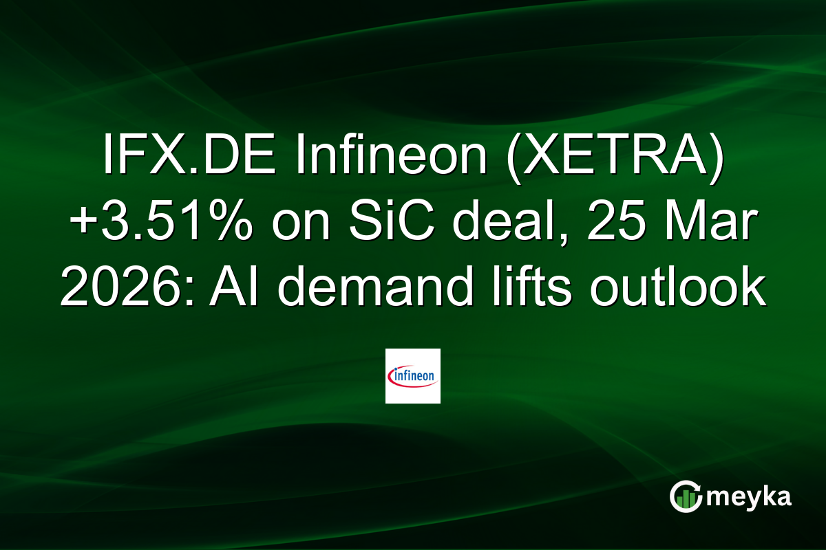 IFX.DE Infineon (XETRA) +3.51% on SiC deal, 25 Mar 2026: AI demand lifts outlook